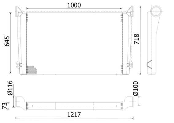 MAHLE Töltőlevegő hűtő CI395000P_MAHLE