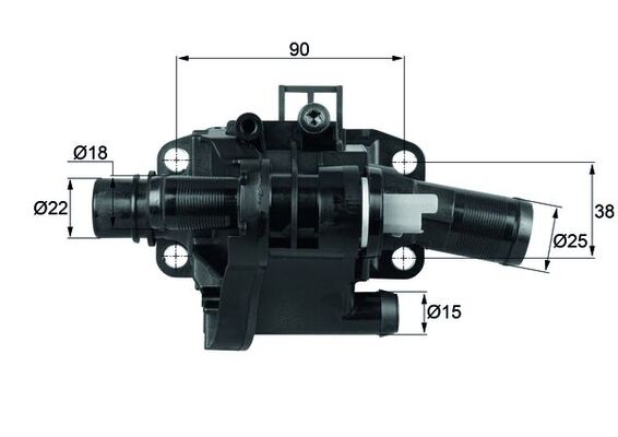 MAHLE Termosztát házzal TH4183_MAHLE