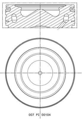 MAHLE Dugattyú 007PI00104000_MAHLE