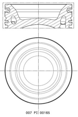 MAHLE Dugattyú 007PI00165000_MAHLE