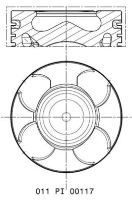 MAHLE Dugattyú 011PI00117000_MAHLE