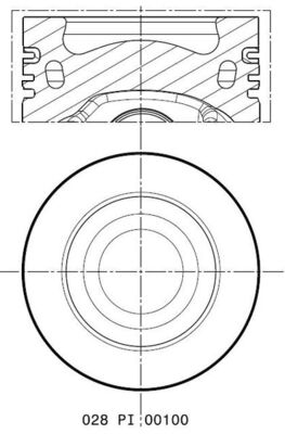 MAHLE Dugattyú 028PI00100002_MAHLE