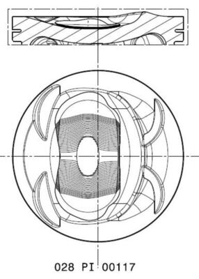 MAHLE Dugattyú 028PI00117000_MAHLE