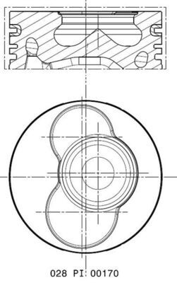 MAHLE Dugattyú 028PI00170000_MAHLE