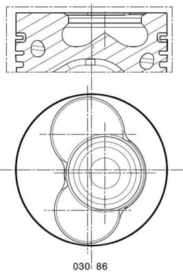 MAHLE Dugattyú 0308600_MAHLE