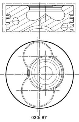 MAHLE Dugattyú 0308700_MAHLE