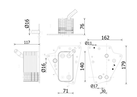 MAHLE Olajhűtő CLC274000S_MAHLE