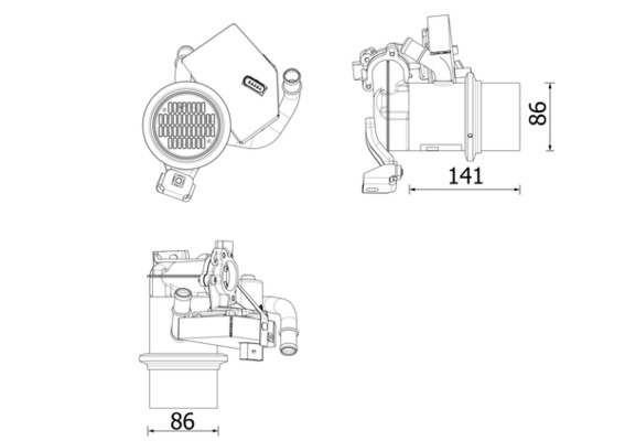 MAHLE Kipufogógáz hűtő CE14000P_MAHLE