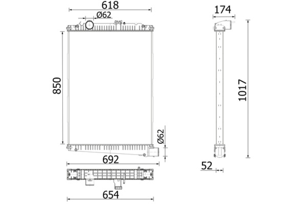 MAHLE Vízhűtő CR1047001S_MAHLE