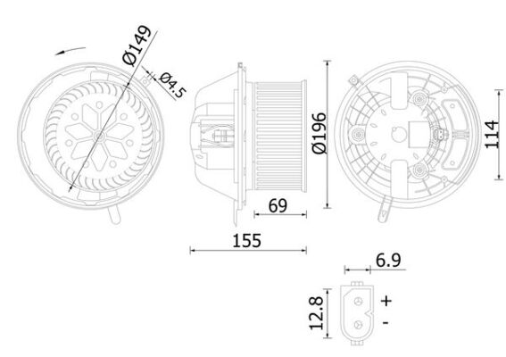 MAHLE Ventilátor, utastér AB219000S_MAHLE