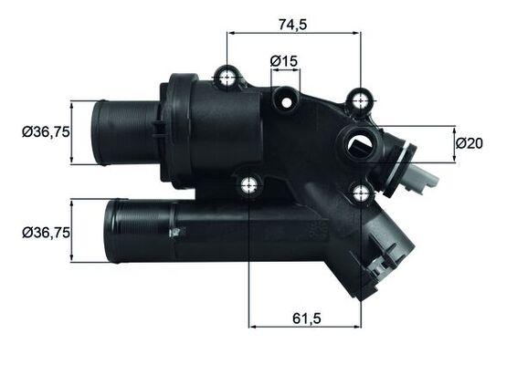 MAHLE Termosztát házzal TH4683_MAHLE