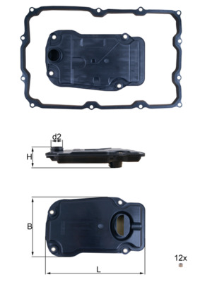 MAHLE Szűrő, automataváltó HX271D_MAHLE