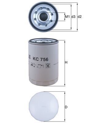 MAHLE Üzemanyagszűrő KC756_MAHLE