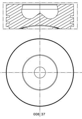 MAHLE Dugattyú 0083700_MAHLE