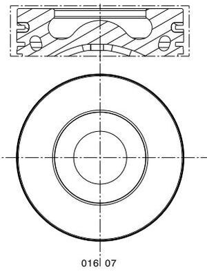 MAHLE Dugattyú 0160702_MAHLE