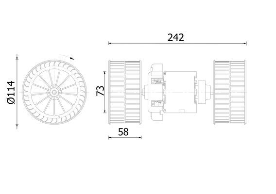 MAHLE Ventilátor, utastér AB87000S_MAHLE