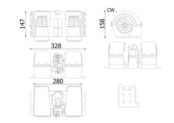 MAHLE Ventilátor, utastér AB38000S_MAHLE