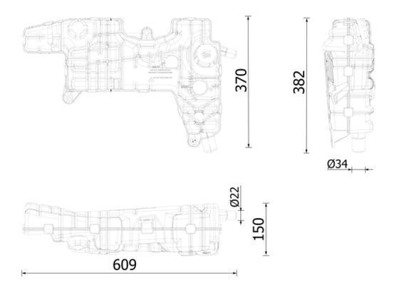 MAHLE Hűtőfolyadék kiegyenlítő tartály CRT250000S_MAHLE