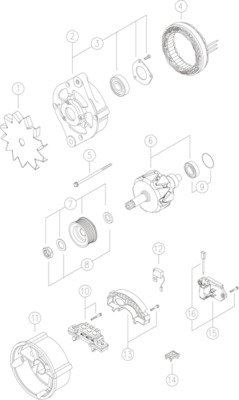 MAHLE Generátor MG244_MAHLE