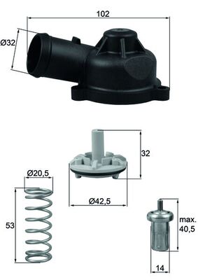 MAHLE Termosztát TI24483D_MAHLE