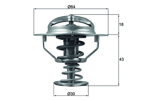 MAHLE Termosztát+tömítés TX11482D_MAHLE