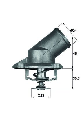 MAHLE Termosztát házzal TI22492_MAHLE