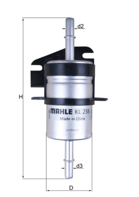 MAHLE Üzemanyagszűrő KL238_MAHLE