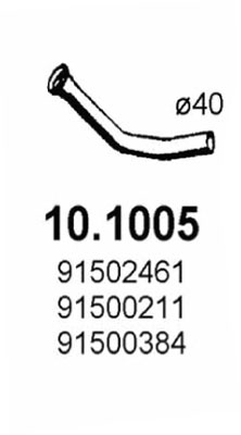 ASSO Kipufogócső 10.1005_ASSO