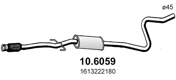 ASSO Kipufogódob, középső 10.6059_ASSO