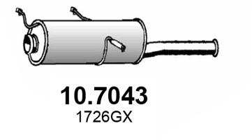 ASSO Kipufogódob, hátsó 10.7043_ASSO