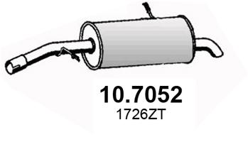 ASSO Kipufogódob, hátsó 10.7052_ASSO