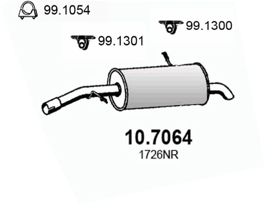 ASSO Kipufogódob, hátsó 10.7064_ASSO