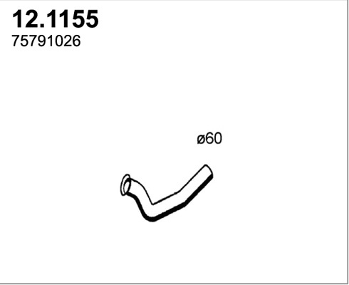 ASSO Kipufogócső 12.1155_ASSO