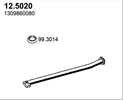 ASSO Kipufogócső 12.5020_ASSO