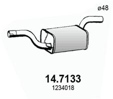 ASSO Kipufogódob, hátsó 14.7133_ASSO