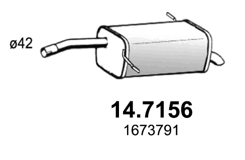 ASSO Kipufogódob, hátsó 14.7156_ASSO