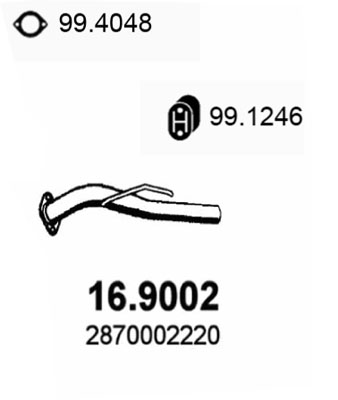 ASSO Kipufogócső 16.9002_ASSO