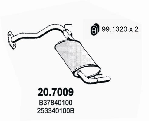 ASSO Kipufogódob, hátsó 20.7009_ASSO