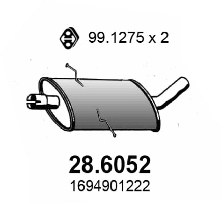 ASSO Kipufogódob, középső 28.6052_ASSO