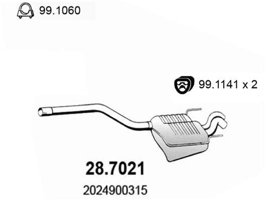 ASSO Kipufogódob, hátsó 28.7021_ASSO