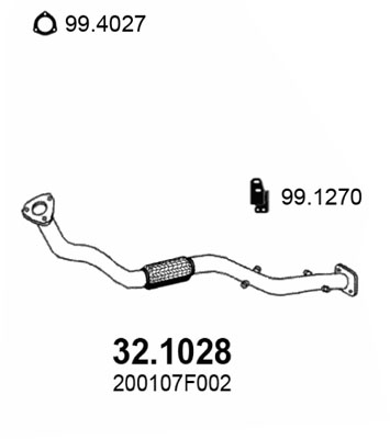 ASSO Kipufogócső 32.1028_ASSO