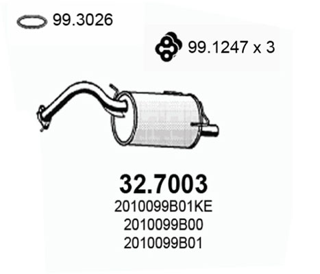 ASSO Kipufogódob, hátsó 32.7003_ASSO