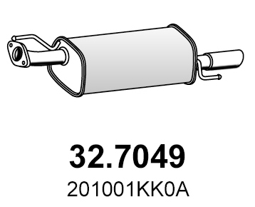 ASSO Kipufogódob, hátsó 32.7049_ASSO