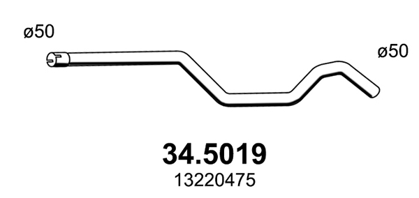 ASSO Kipufogócső 34.5019_ASSO