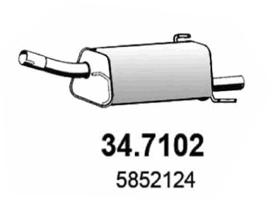 ASSO Kipufogódob, hátsó 34.7102_ASSO