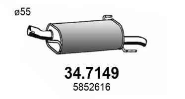 ASSO Kipufogódob, hátsó 34.7149_ASSO