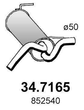 ASSO Kipufogódob, hátsó 34.7165_ASSO