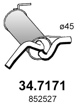 ASSO Kipufogódob, hátsó 34.7171_ASSO