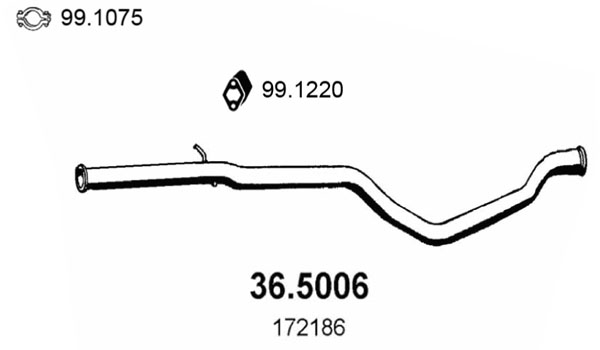 ASSO Kipufogócső 36.5006_ASSO