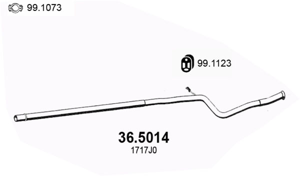 ASSO Kipufogócső 36.5014_ASSO